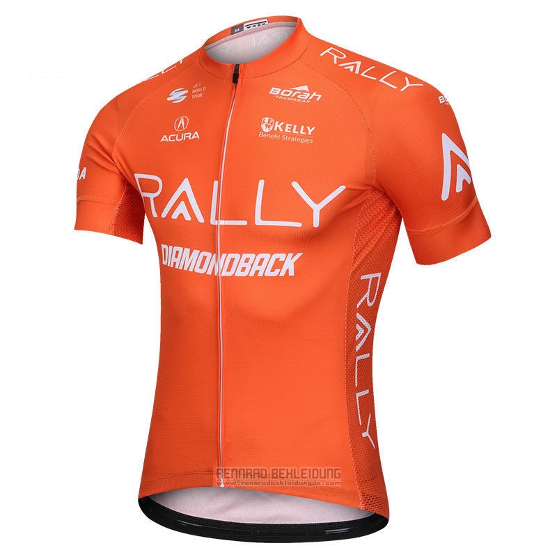 2018 Fahrradbekleidung Rally Orange Trikot Kurzarm und Tragerhose - zum Schließen ins Bild klicken